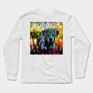 Cute puppy painting (pet, dog, pretty and hiking) Long Sleeve T-Shirt